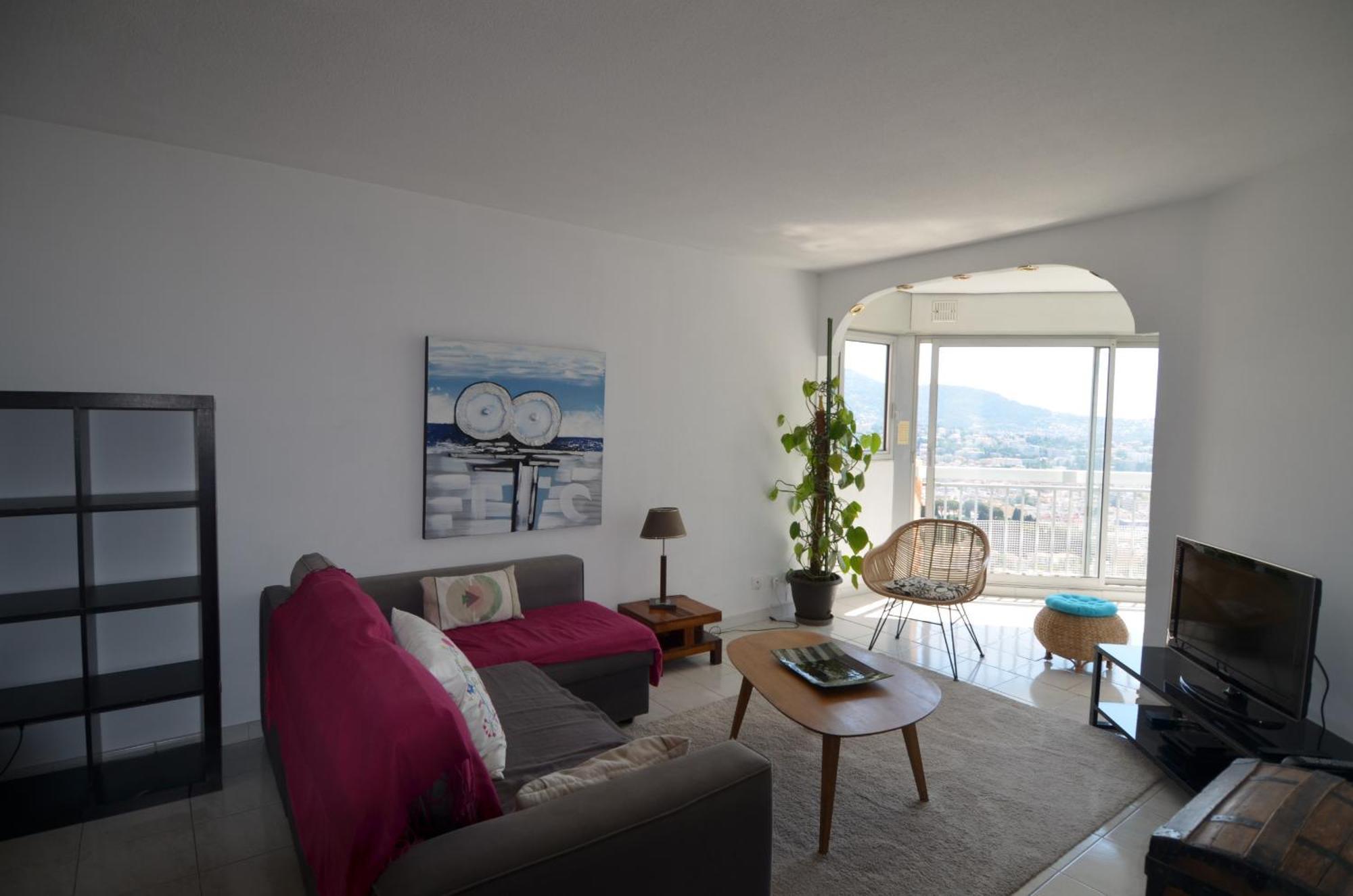 Babylone - Appartement Vue Panoramique Avec Piscine Pour 6 Personnes A Nice Quartier Pessicart 外观 照片