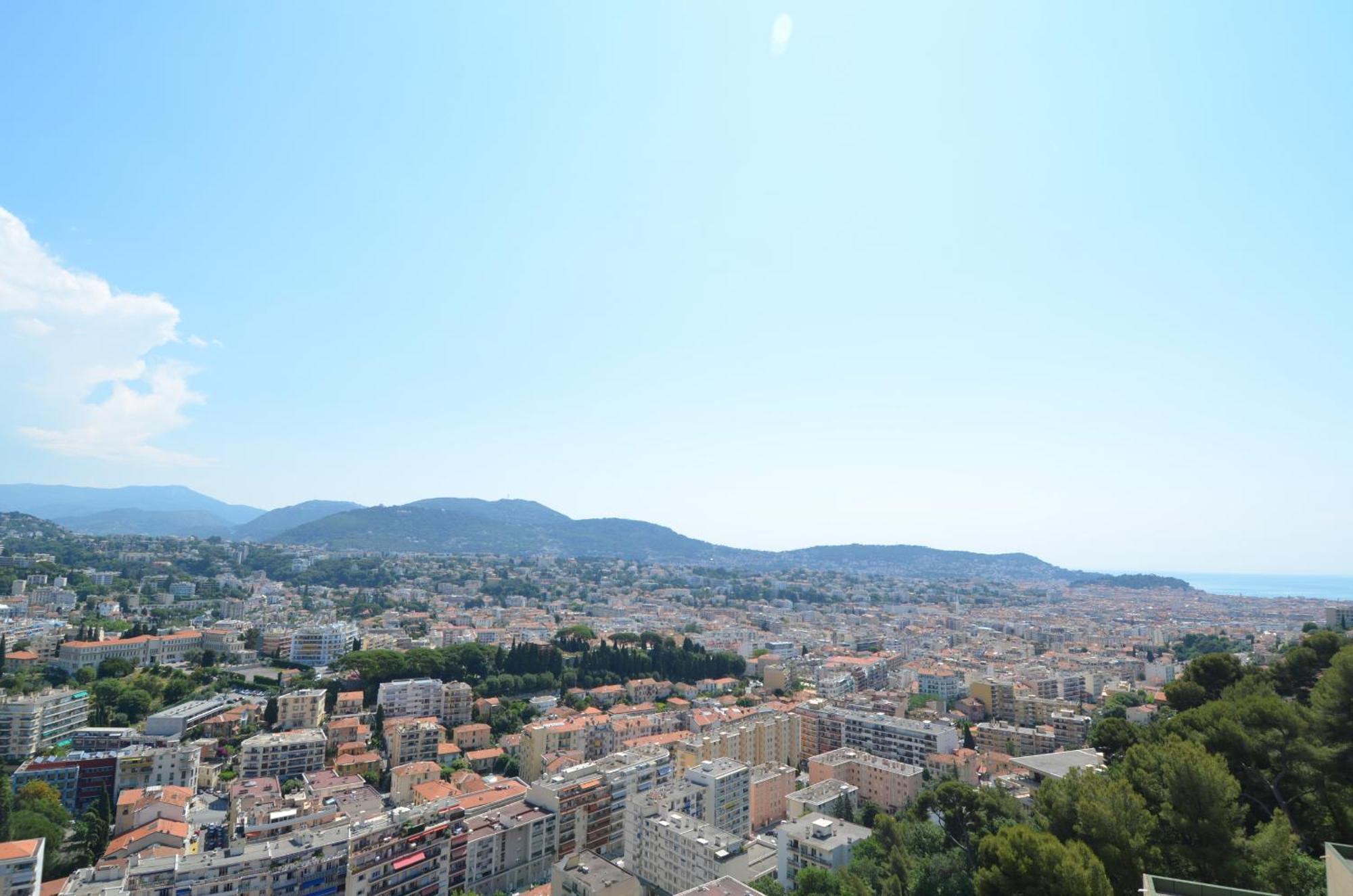 Babylone - Appartement Vue Panoramique Avec Piscine Pour 6 Personnes A Nice Quartier Pessicart 外观 照片